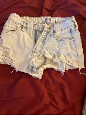 Chelsea Distressed White Denim Jean Shorts - Women's